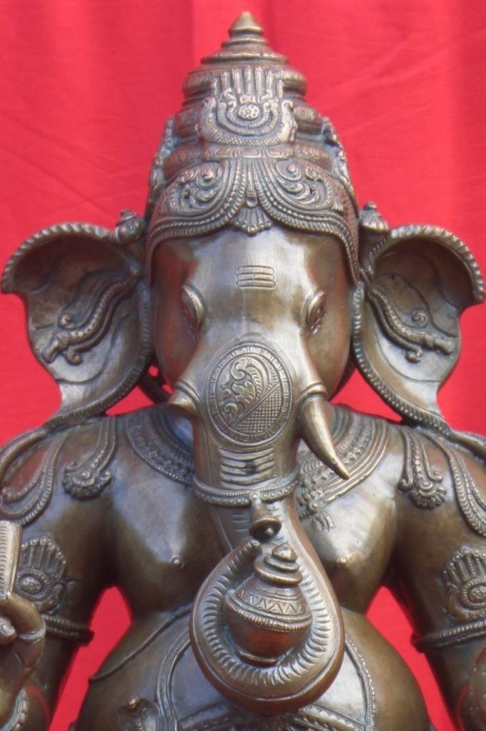 Seated Ganesh – Chola Bronze